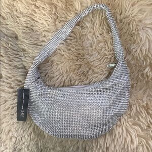 INC International Concepts Silver Rhinestone Shoulder Bag
